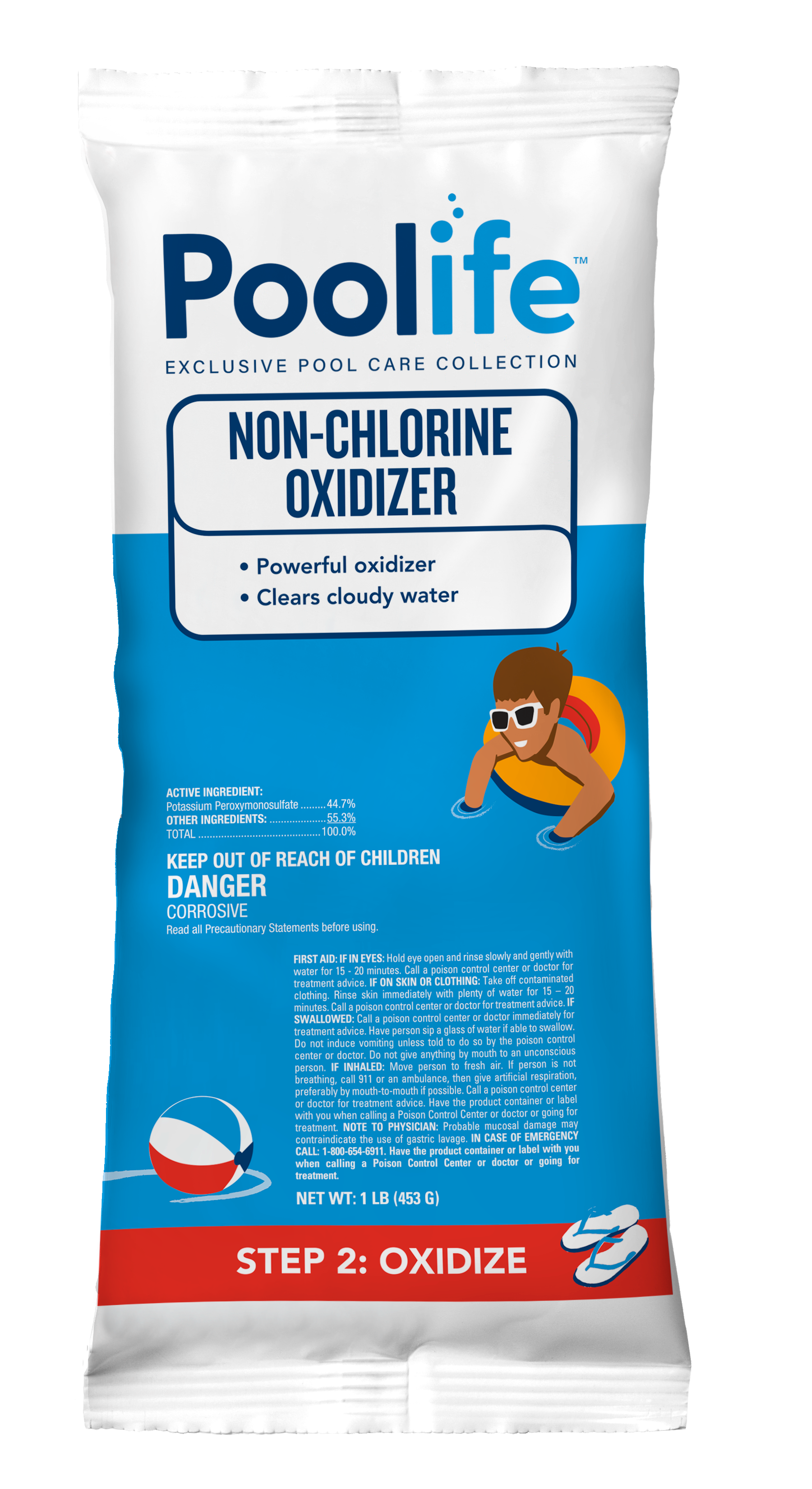 Poolife Non-Chlorine Oxidizer front of pouch