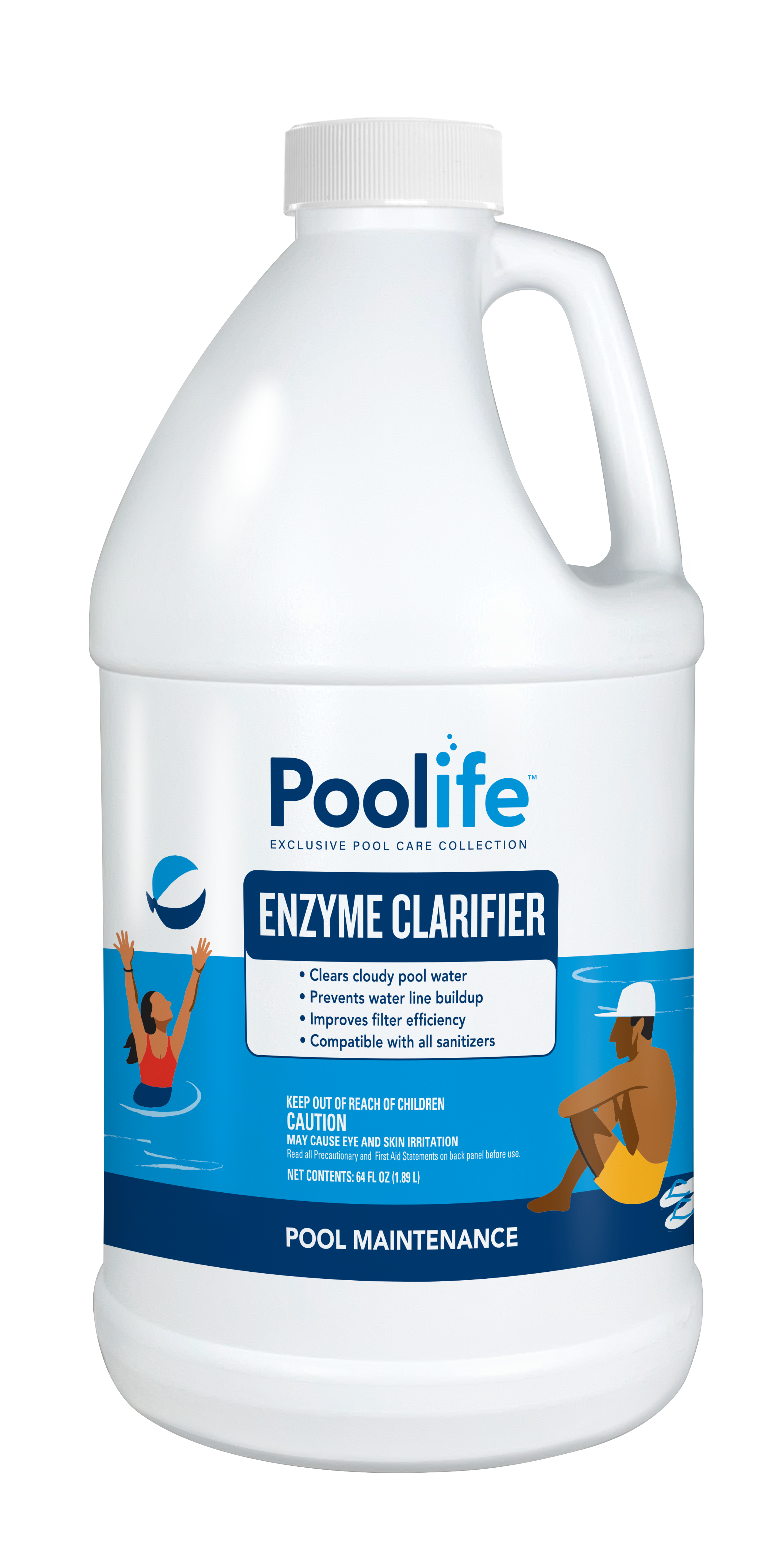 Front of Poolife Enzyme Clarifier gallon