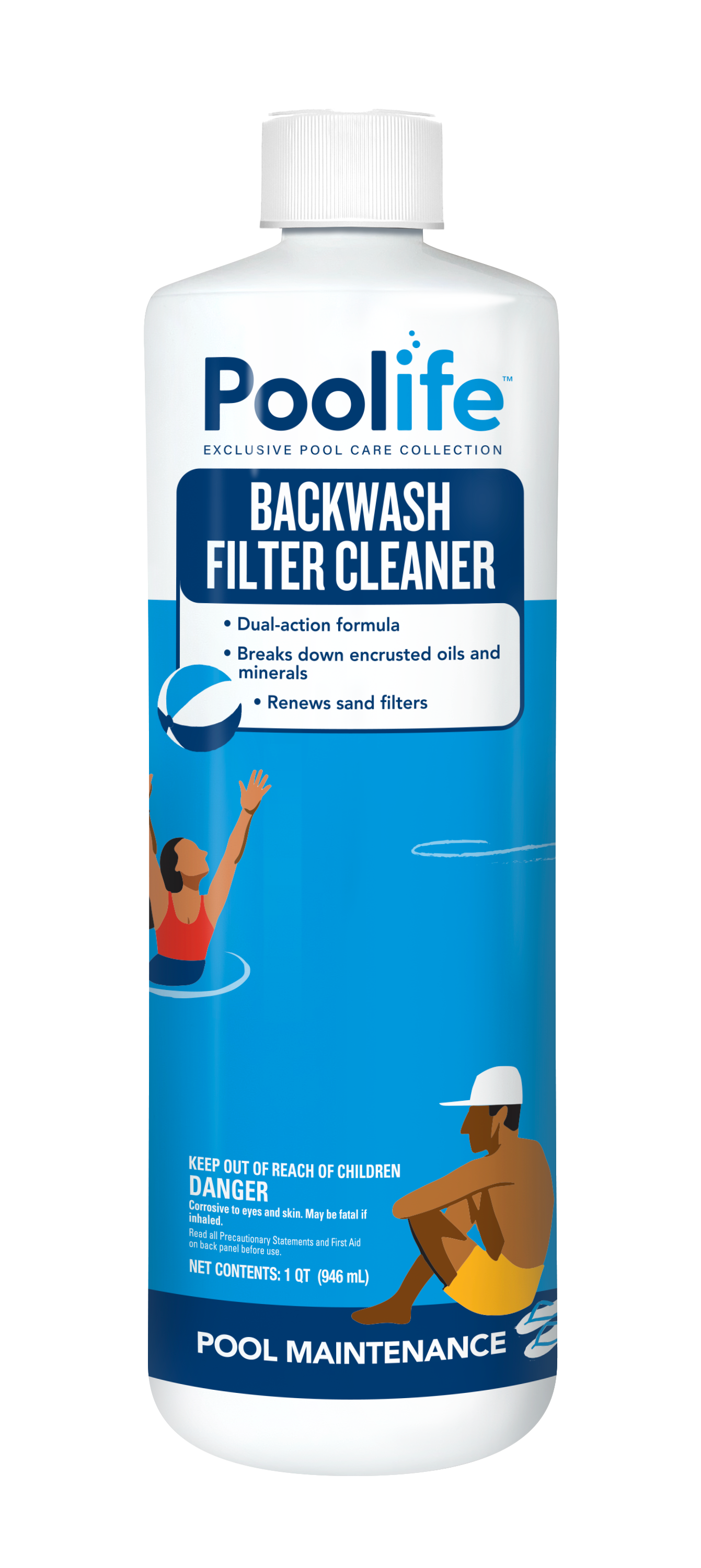 Poolife Backwash Filter Cleaner front of bottle