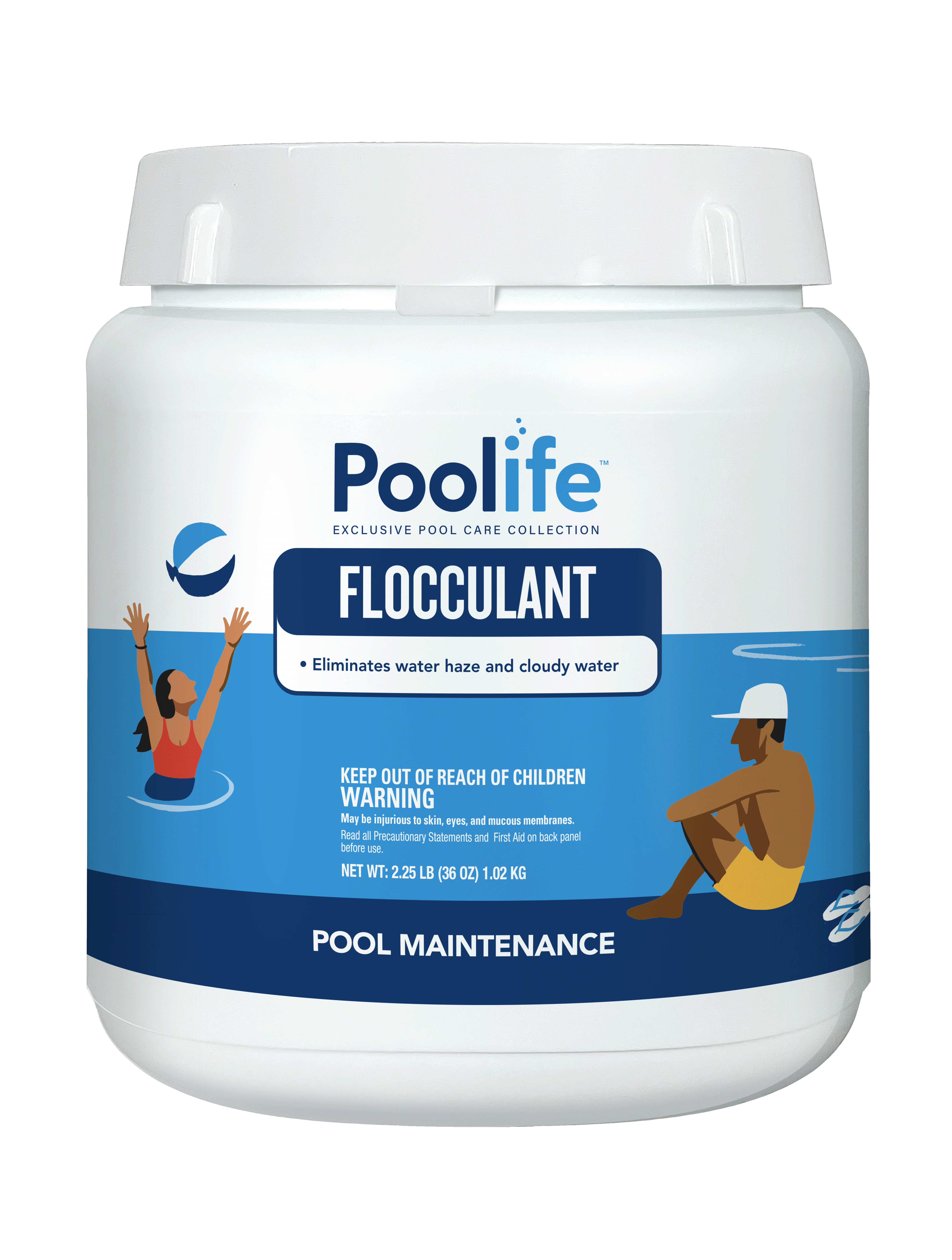 Poolife Flocculant front of bottle