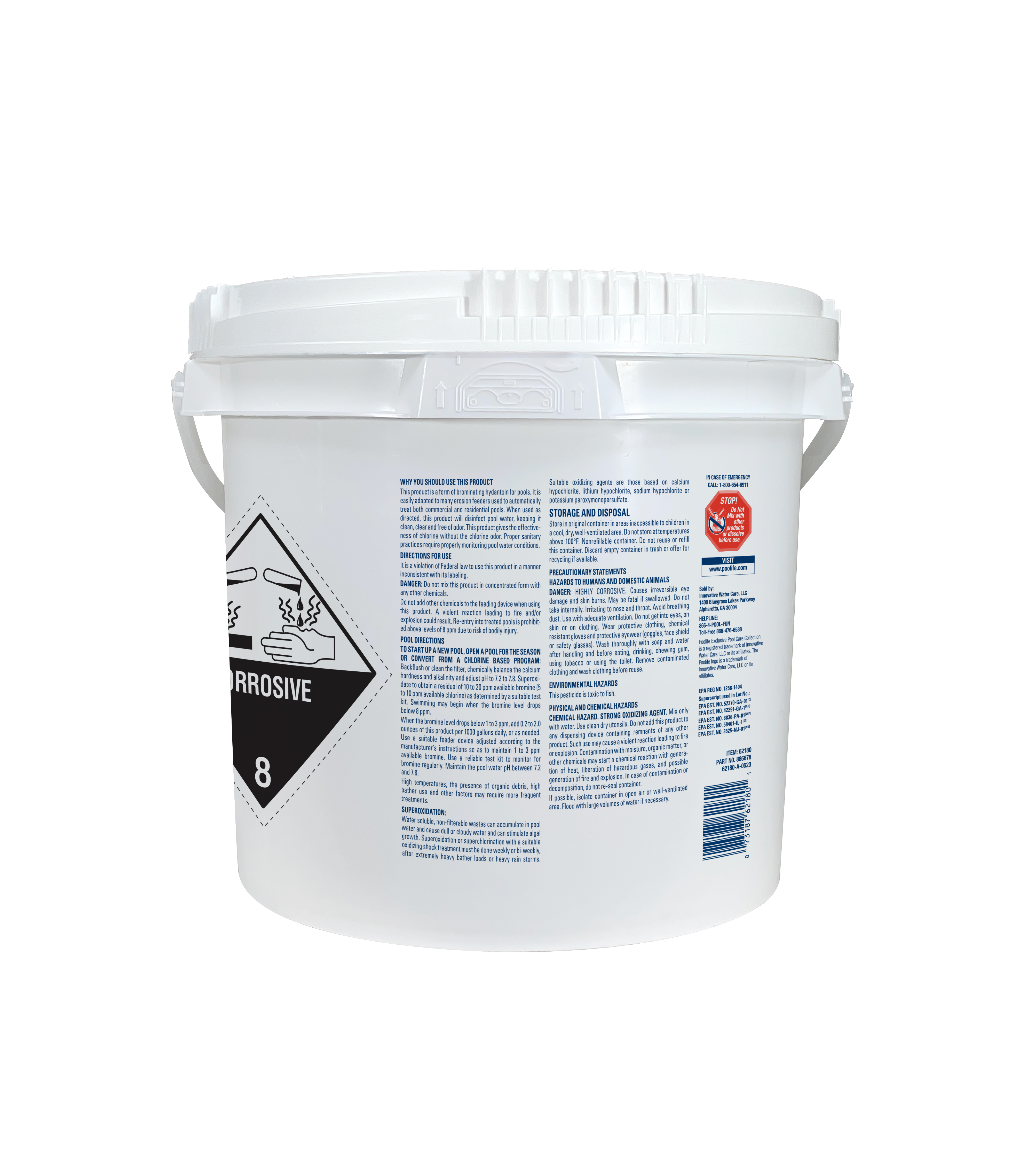 Poolife Bromine Advanced back of bucket