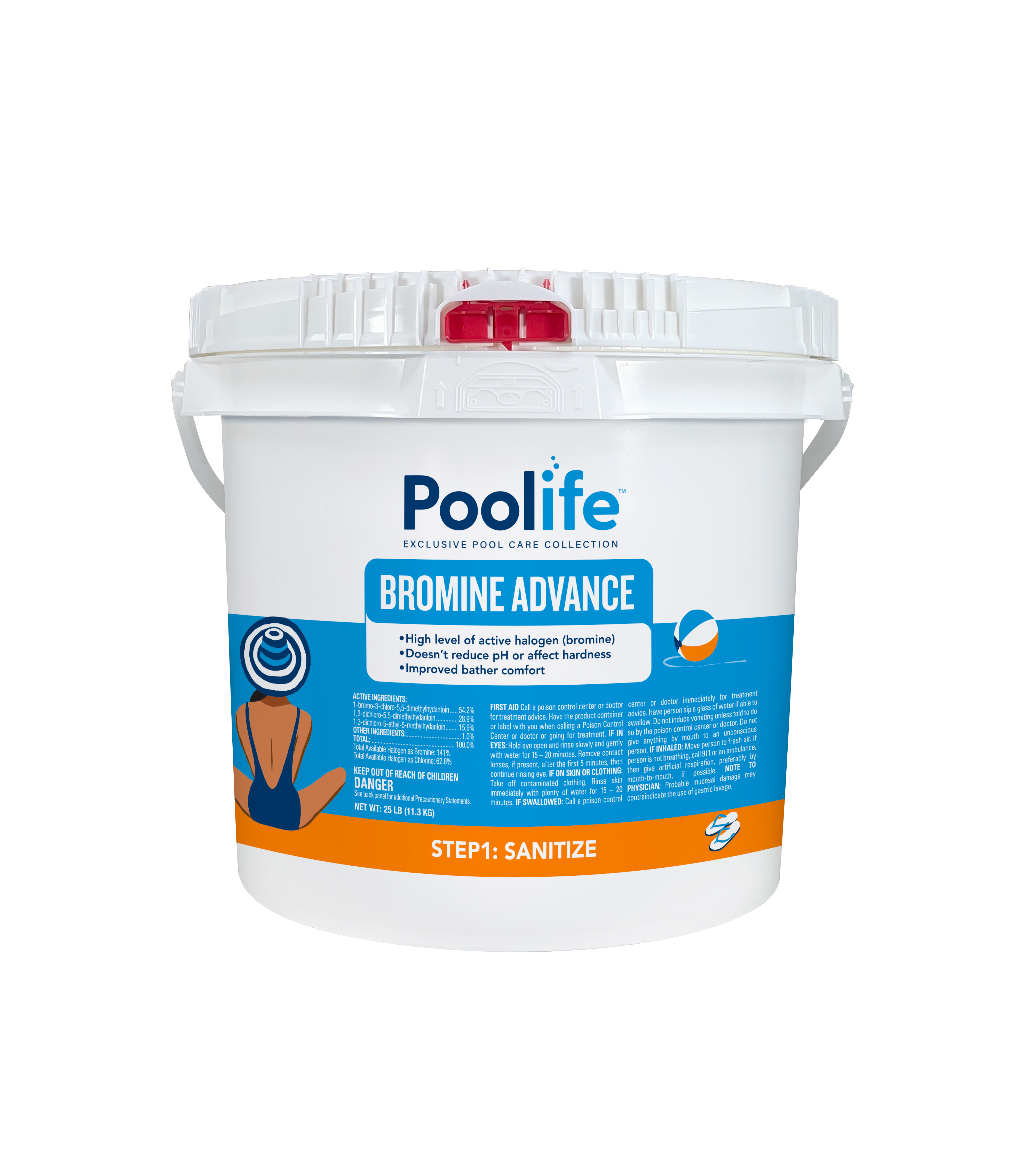 Poolife Bromine Advanced front of bucket