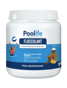 Poolife's Flocculant product with brand new imagery